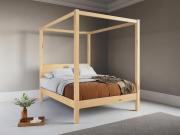 natural untreated classic four poster bed