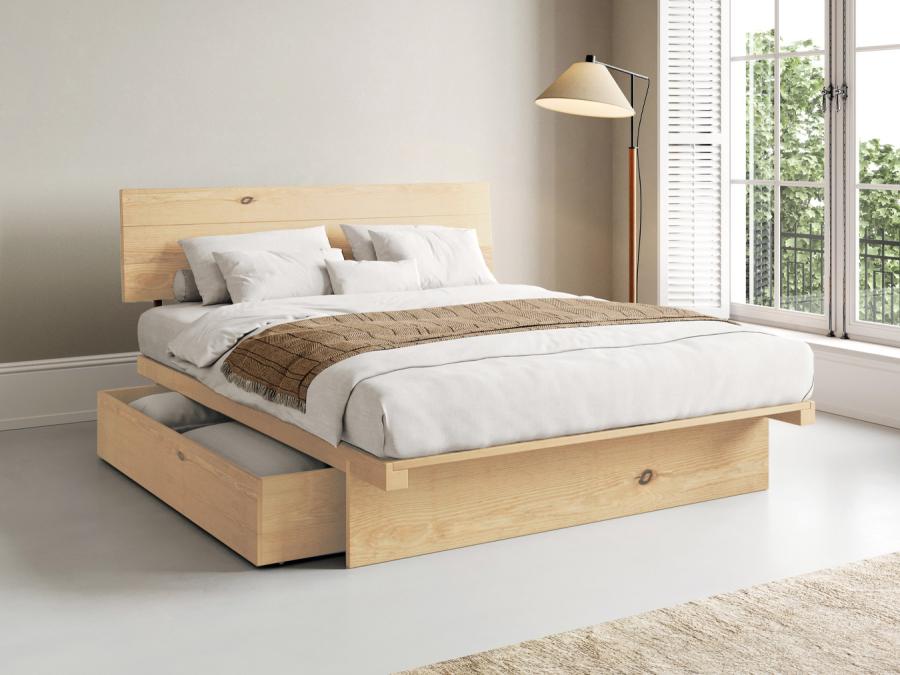 natural japanese storage bed